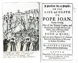 Un regalo para un papista, o la vida y muerte de la Papisa Juana, 1675